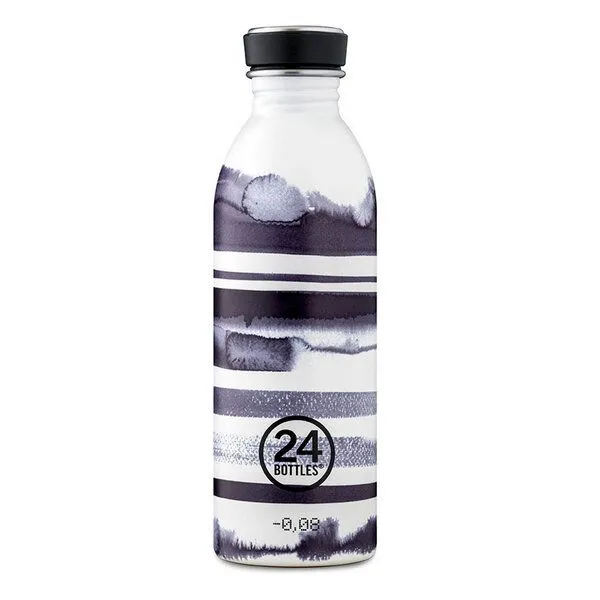 24bottles 24bottles Urban Bottle, Schwarz/weiß (stripes), – Produktbild 1 von 2