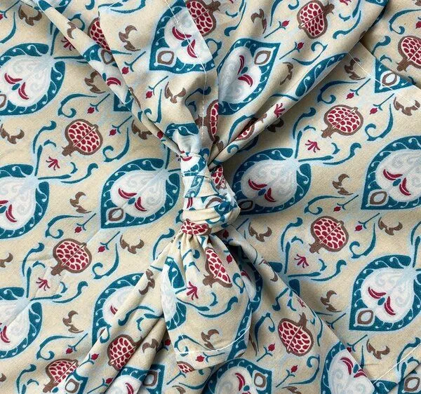 FabRap Gift Wrap FabRap Gift Wrap Wiederverwendbare Geschenkverpackung Furoshiki (einseitig), Teal (blau mit rot), – Produktbild 4 von 4
