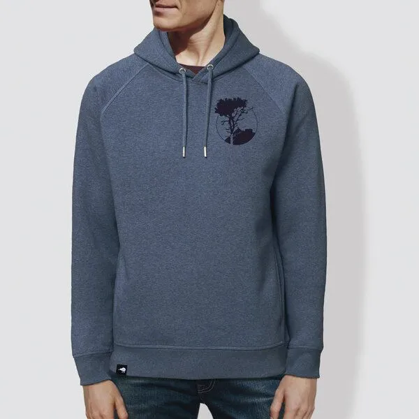 little kiwi little kiwi Herren Hoodie, "Auf der Spitze", Dark heather blue, – Produktbild 1 von 2