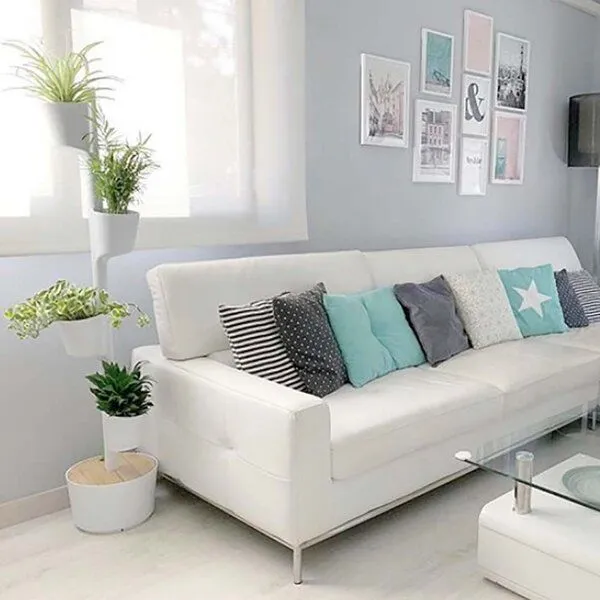 CitySens CitySens Vertikaler Blumentopf mit 4 luftreinigenden Pflanzen, Weiss, – Produktbild 2 von 4