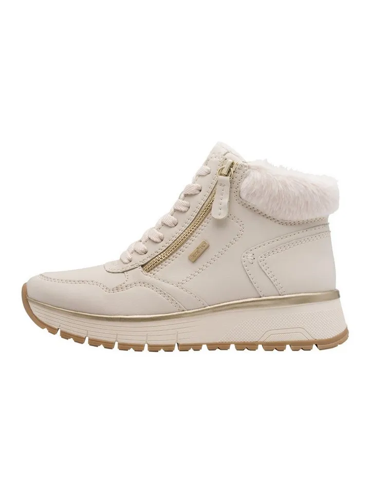 Jana Jana Tex, Removable Sock, Vegan, Mehrweite mit Absatz Schnürstiefelette Tex, Beige|schwarz, – Produktbild 4 von 4