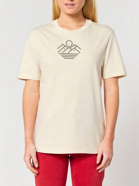 Human Family Human Family Bio Unisex Rundhals T-Shirt "Mountain Silhouette", Natural, – Produktbild 2 von 4