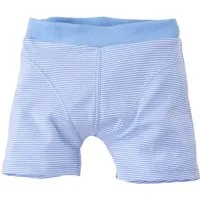 HANS NATUR Jungen Boxershorts Bio-Baumwolle hellblau-weiß gestreift Gr. 110/116 – Produktbild 1 von 1