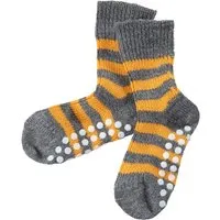 hirsch natur Kinder Stoppersocken Bio-Schurwolle anthrazit-gelb-geringelt Gr.21-22 – Produktbild 1 von 1