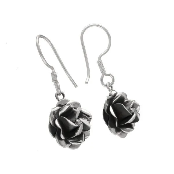 pakilia pakilia Silber Ohrringe Rose Fair-Trade und handmade, Rosa, – Produktbild 5 von 6