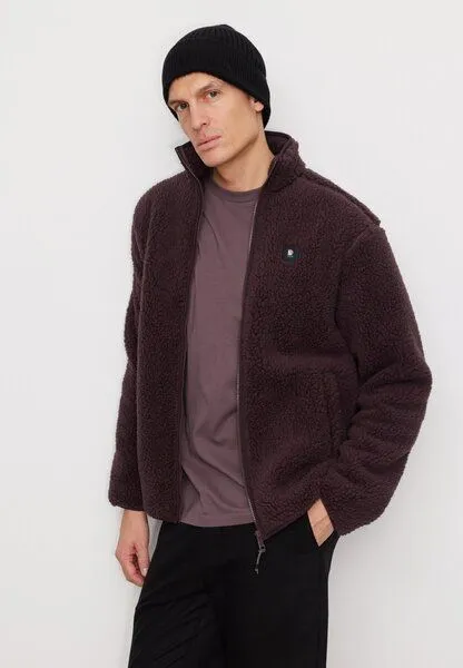 recolution Herren Fleecejacke aus recyceltem Polyester - SPINDLE - recolution, Dark grape (lila), – Produktbild 1 von 4