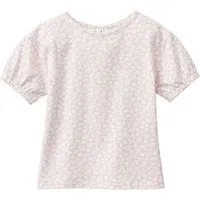 People Wear Organic People Wear Organic Kurzarm-Shirt kleine Veilchen hellrosa Gr. 98/104, Rosa, – Produktbild 2 von 3