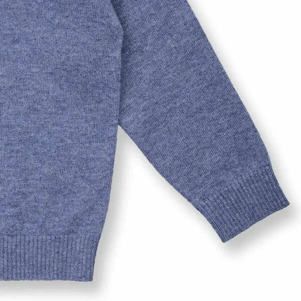 Sense Organics Sense Organics Kinder Strickpullover aus Merinowolle, Modell IKE, Denimblau melange, – Produktbild 3 von 3