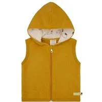 loud proud loud + proud Babys & Kinder Wollfleece-Weste mit Kapuze, GOTS-zertifiziert, Curry(gelb), – Produktbild 1 von 1