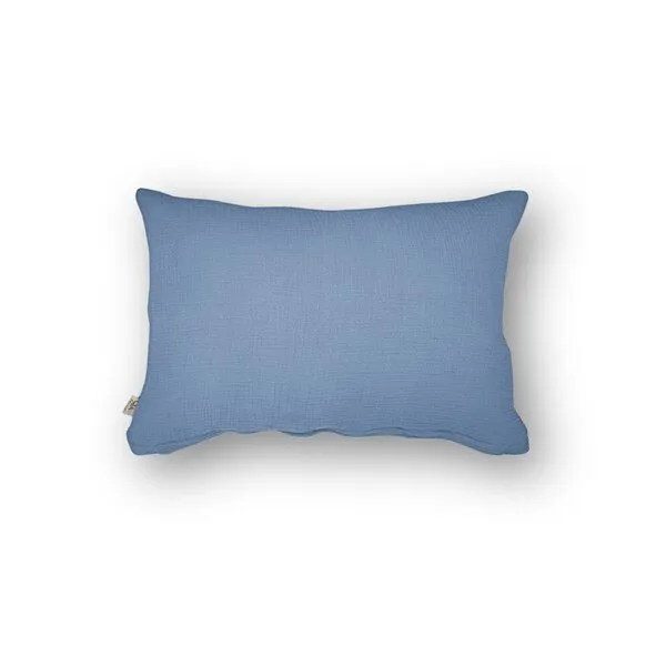 Hutch&Putch Hutch&Putch Musselin Bettwäsche Set - 100% Bio-Baumwolle - Handmade in Germany und Europa, Dusty blue, – Produktbild 3 von 4