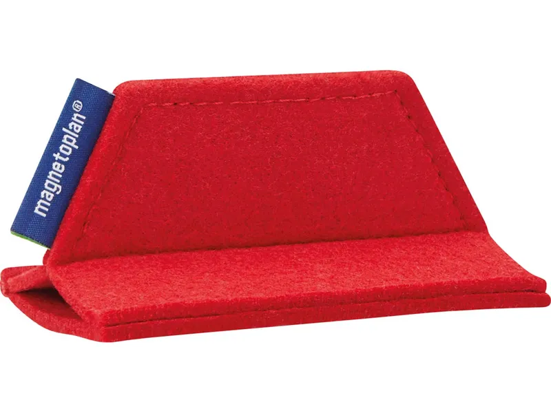 magnetoplan magnetoplan Tafellöscher "ecoWare" magnetisch 105 x 60 x 52 mm, RC-PET Filz, Rot, – Produktbild 2 von 3