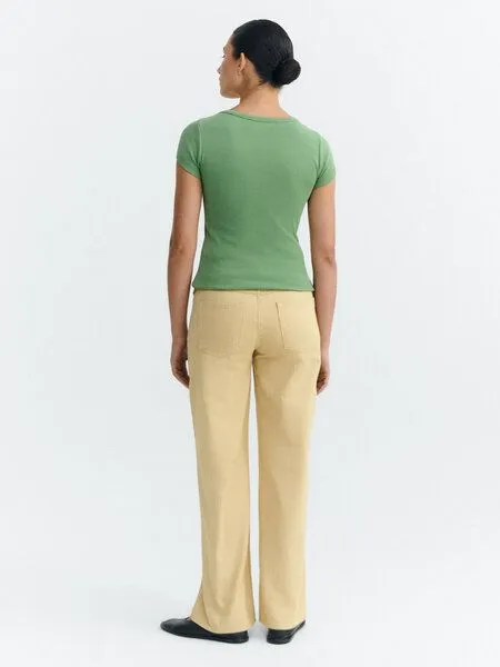 thinking mu thinking mu Damen Hose - Kettan Pants - aus Bio-Baumwolle, Nogal stripes (gelb), – Produktbild 3 von 3