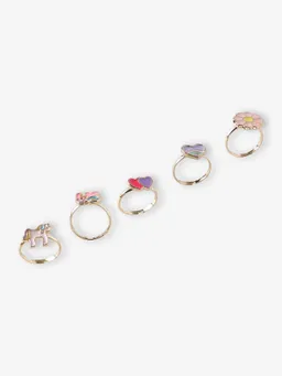 Vertbaudet 5er-Set Ringe mit Einhorn – Produktbild 1 von 1
