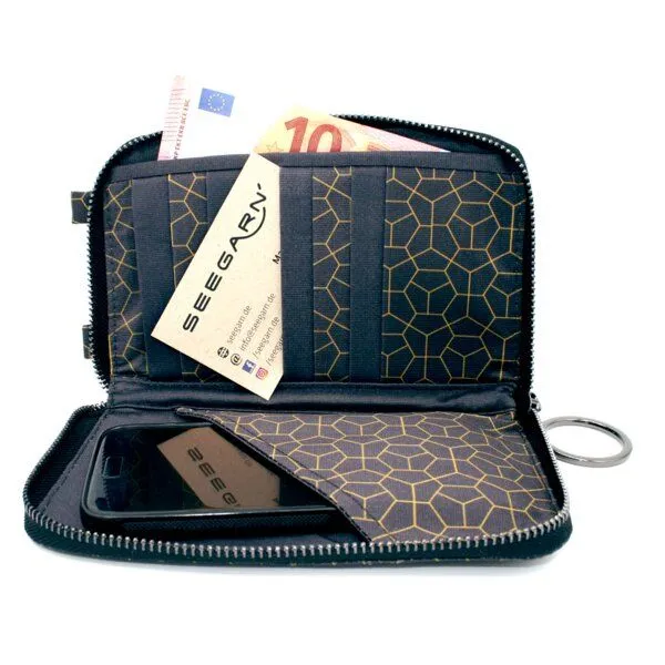 Seegarn Seegarn-Täschle / 2in1 Handy-Tasche und Geldbeutel (MB36), K3 - kordel schwarz, – Produktbild 5 von 5
