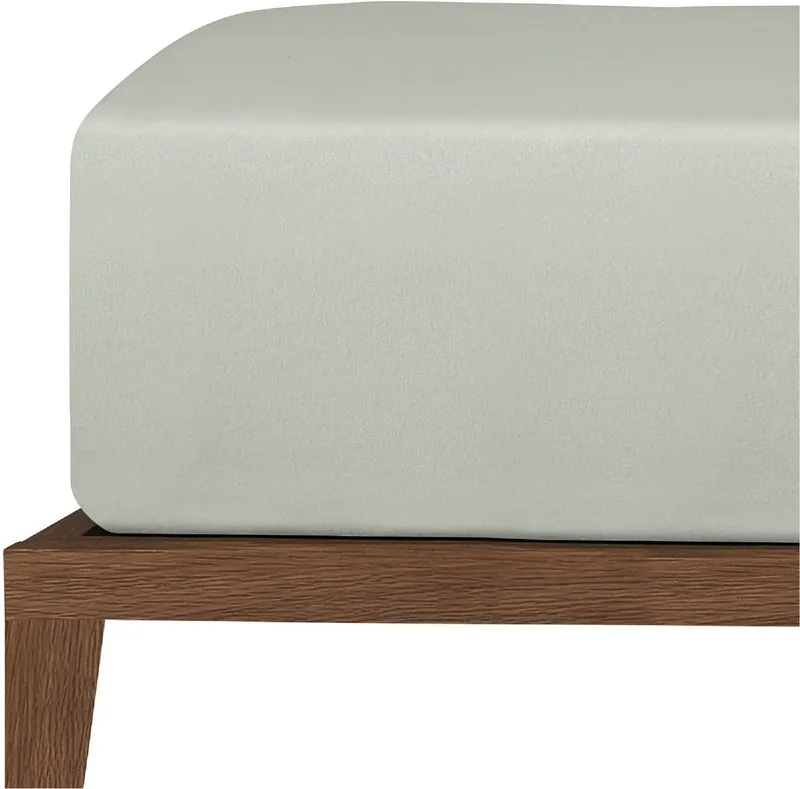uncover by SCHIESSER Spannbettlaken New Jersey aus 100% Baumwolle, Jersey, Gummizug: rundum, (1 Stück), OEKO-TEX® MADE IN GREEN, Silberfarben, – Produktbild 1 von 5