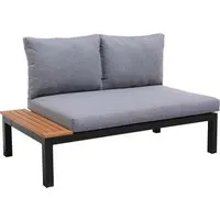2-sitzer Gartensofa 'Barcelona' mit 2 Rückenlehnen, schwarz – Produktbild 1 von 1
