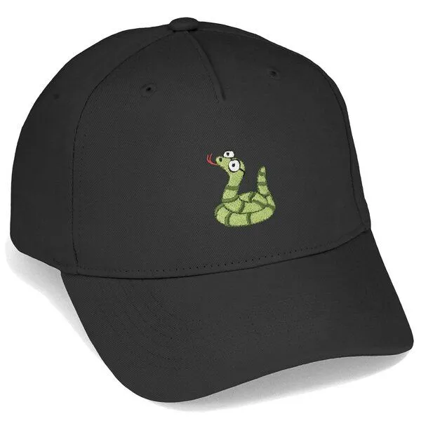 LIGARTI Bestickte Cap – Schorsch die Schlange – LIGARTI Tiermanufaktur, Schwarz, – Produktbild 1 von 4