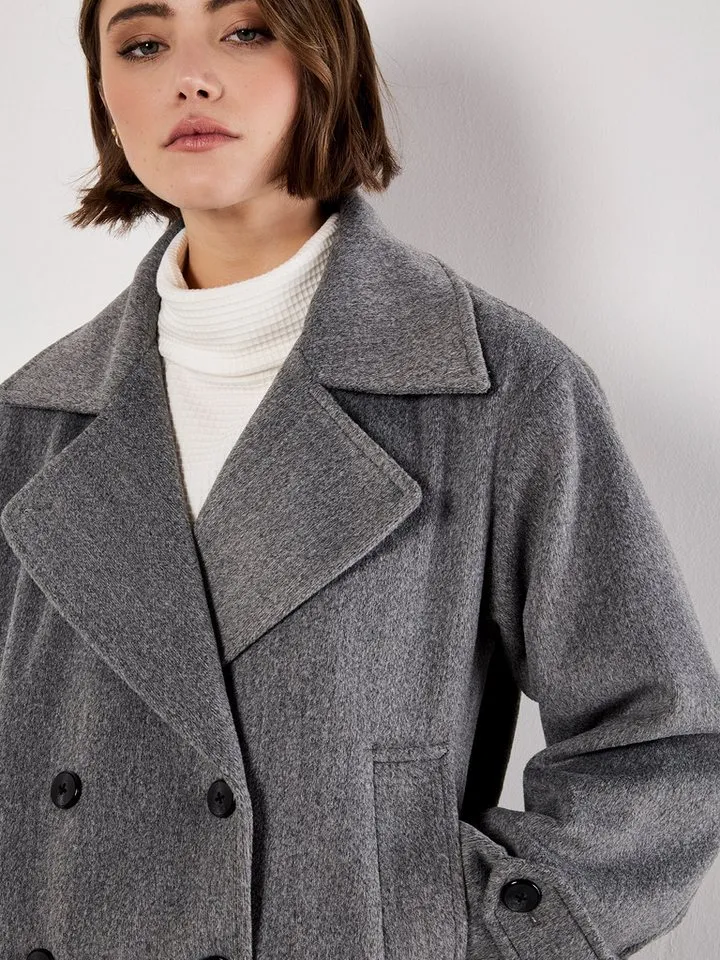 Apricot Apricot Kurzjacke Kurzjacke im Zweireiher Stil, Grau, – Produktbild 2 von 5