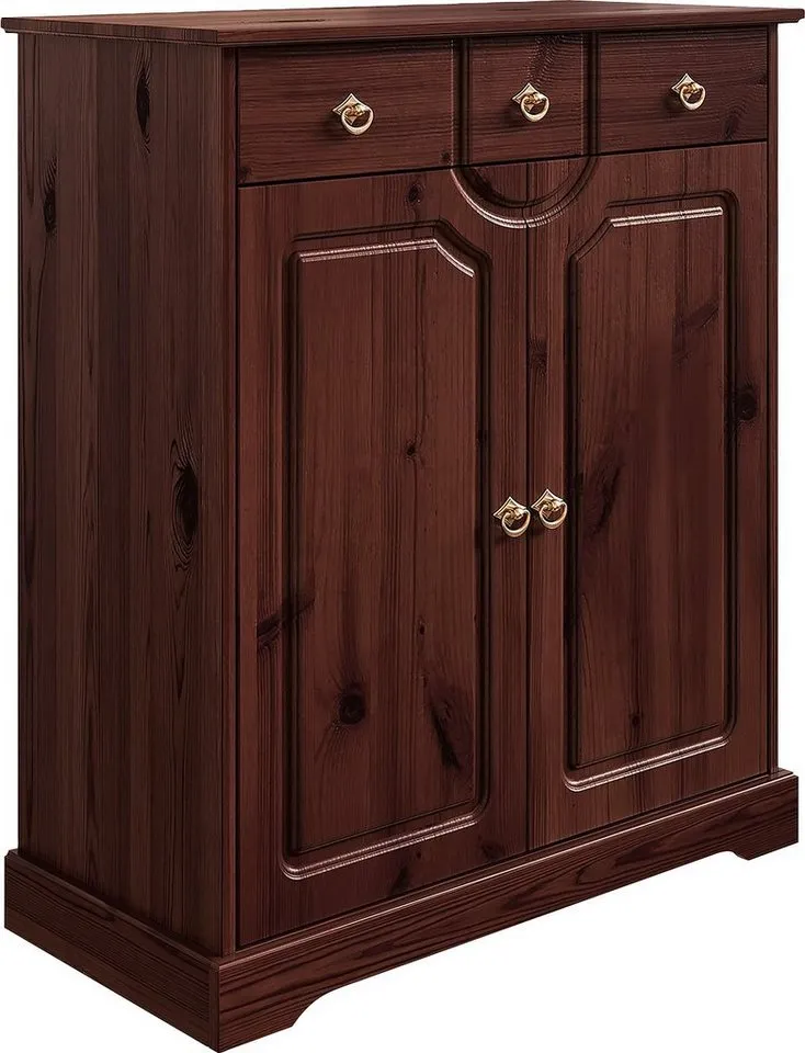 OTTO home Kommode Klera, Breite 81 cm, aus massiver Kiefer, FSC®-zertifiziert, Braun, – Produktbild 2 von 5