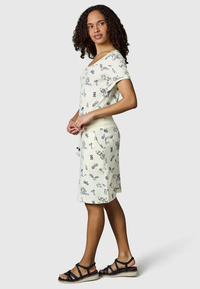 ragwear ragwear Sommerkleid Baomi Summer YOUMODO Damen Minikleid in sommerlichem Print, Beige, – Produktbild 2 von 5