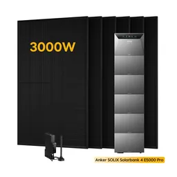 Anker Anker SOLIX Solarbank 4 E5000 Pro, mit 6 x 500 Bifaziale Solarmodule, by Powerness - 30kWh / Pre-Sale Special: Gratis Smart Meter Gen 2 / Standardversand – Produktbild 1 von 1