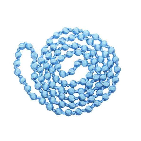 Schönes aus Indochina Schönes aus Indochina Seidenkette mit Knoten, Türkis, – Produktbild 1 von 4