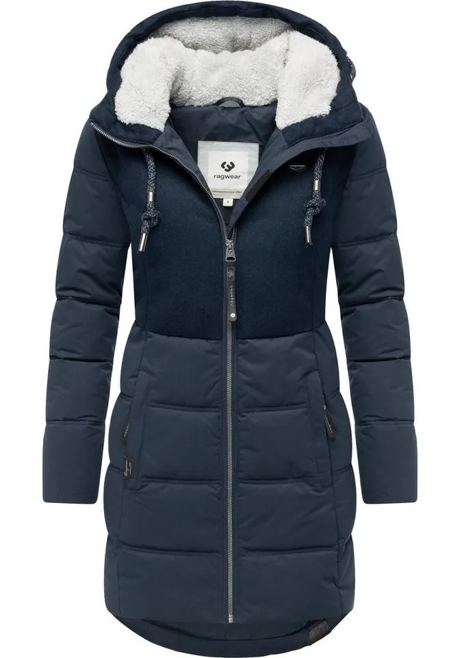 ragwear ragwear Winterjacke Ashani Block Intl. stylischer Winterparka mit gefütterter Kapuze, Blau, – Produktbild 5 von 5