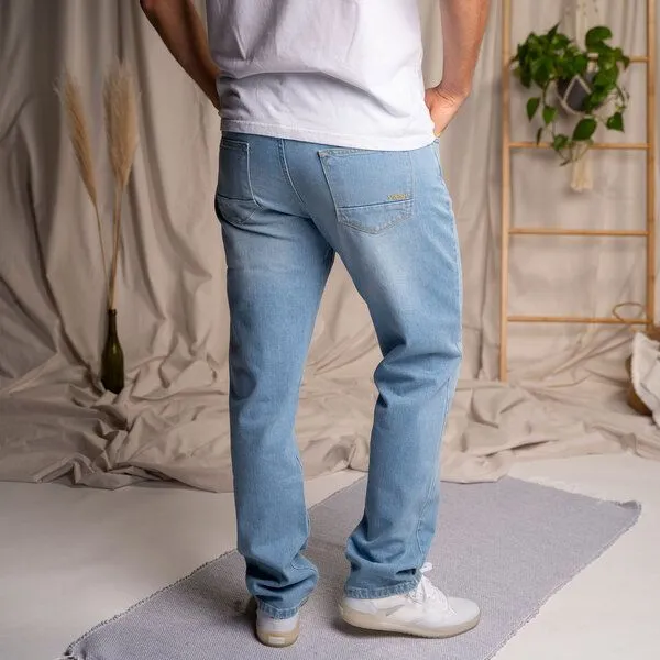 Vresh Clothing Vresh Clothing Valco - Regular Jeans aus Biobaumwoll-Mix, Hellblau, – Produktbild 2 von 5