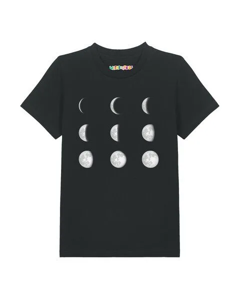 watabout.kids watabout.kids T-Shirt Kinder Moonphases, Black, – Produktbild 1 von 2