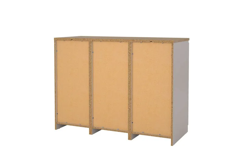 Home affaire Kommode Naia - 4 Schubladen & 2 Türen, grifflose Front, Made in Denmark (Breite: 121 cm, in mehreren Farben), Sideboard, skandinavisches & modernes Design mit viel Stauraum, Braun, – Produktbild 5 von 8