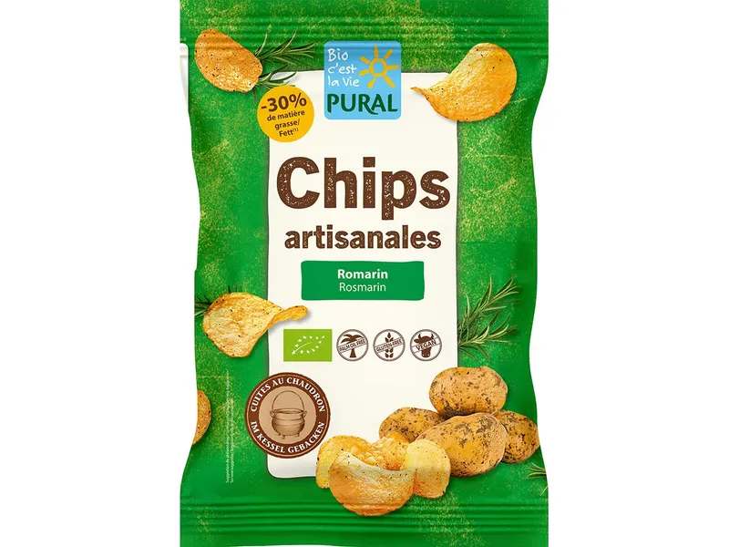Pural Pural Bio-Kartoffelchips "Rosmarin und Meersalz", 120 g – Produktbild 1 von 1