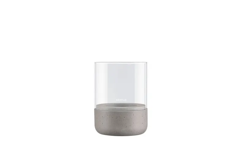 blomus Windlicht -CALMA- Glas Kerzenhalter, Stimmungslicht: modernes Deko-Design (1 St. ), Exklusive Betonoptik, Handgefertigt, Verschiedene Größen & Farben, Grau, – Produktbild 2 von 8
