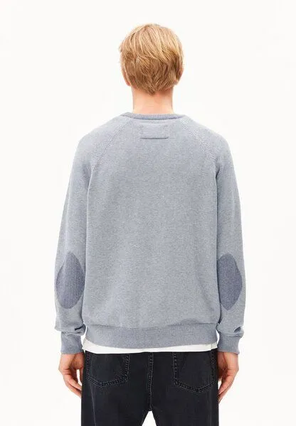 ARMEDANGELS ARMEDANGELS FINE KNIT Herren Strickpullover aus 100% Bio-Baumwolle, Silver melange-mid silver melange, – Produktbild 2 von 4