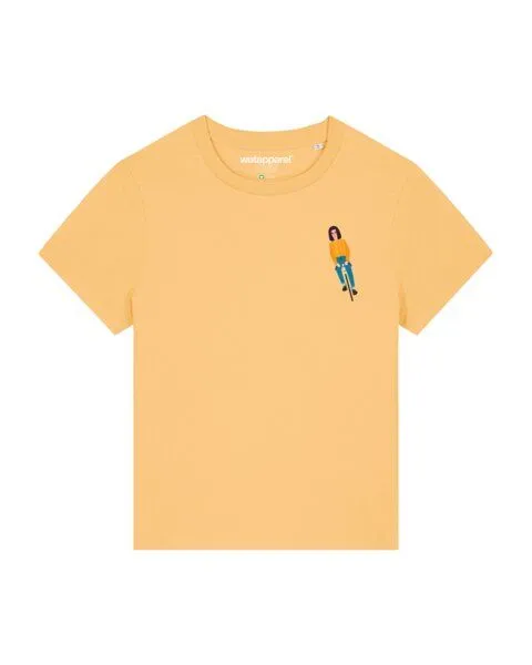 watapparel watapparel T-Shirt Frauen Mädchen Auf Fahrrad, Nispero, – Produktbild 1 von 4