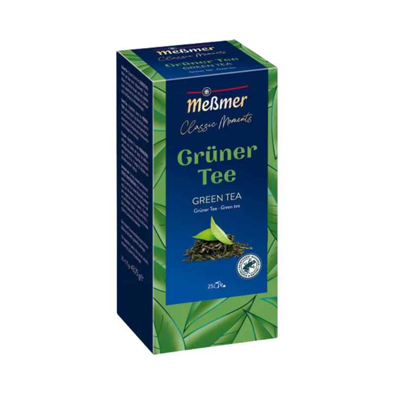 Meßmer Meßmer Classic Moments Grüner Tee, Teebeutel im Kuvert, 2. Entnahmefach/displaytauglich, 43,75g – Produktbild 1 von 2