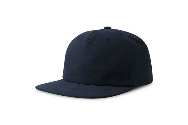 Atlantis Headwear Atlantis Headwear Old-School-Kappe aus einer Mischung aus recyceltem und Bio-Baumwoll, Navy, – Produktbild 2 von 4