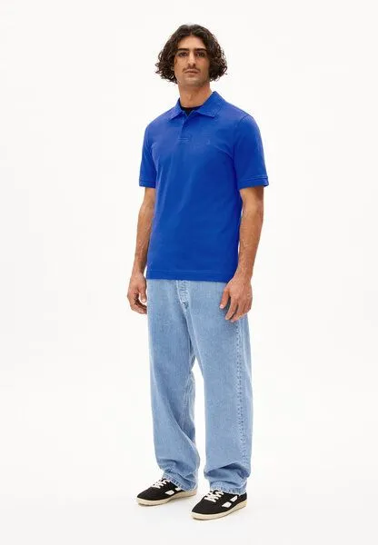 ARMEDANGELS ARMEDANGELS MAARIO - Herren Polo T-Shirt aus Bio-Baumwolle, Dynamo blue, – Produktbild 4 von 4