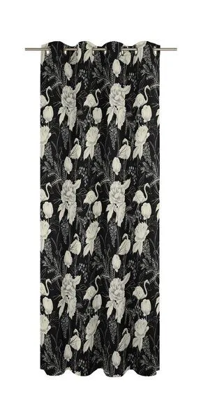 Nature by Adam Nature by Adam Vorhang aus 100% Bio-Baumwolle - Made in Germany - Eden, Schwarz, – Produktbild 2 von 7
