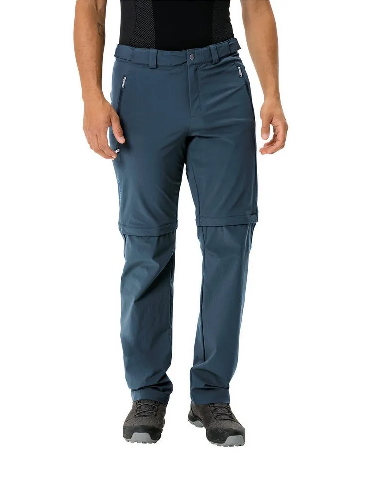 Vaude Vaude Funktionshose Men's Farley Stretch T-Zip Pants III (1-tlg) schnellstrocknende und strapazierfähige Outdoor-Hose, Blau, – Produktbild 2 von 3