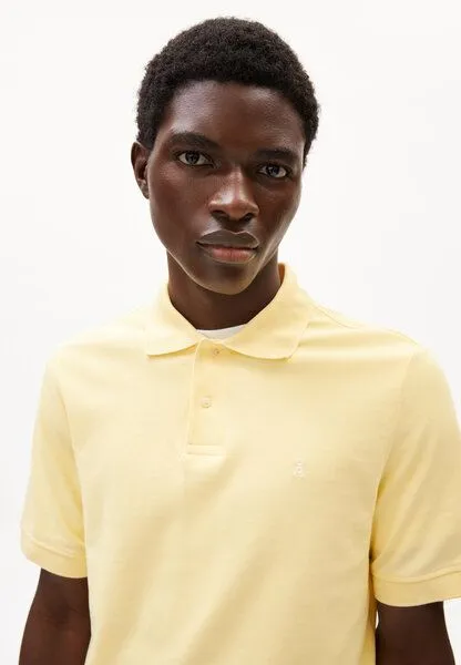 ARMEDANGELS ARMEDANGELS MAARIO - Herren Polo T-Shirt aus Bio-Baumwolle, Early yellow, – Produktbild 3 von 4