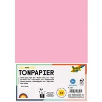 folia folia Tonpapier, 130 g/m², 50 x 70 cm, 10 Bogen, rosa – Produktbild 1 von 1