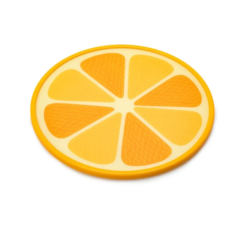 Joie MSC Schneidebrett Frucht aus Kunststoff, beidseitig verwendbar, Beige|orange, – Produktbild 2 von 2