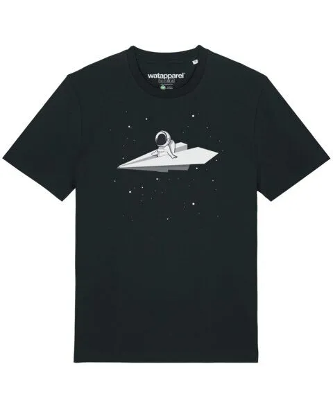 watapparel watapparel T-Shirt Unisex Fly me to the moon, Black, – Produktbild 1 von 3