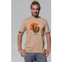 watapparel watapparel T-Shirt Unisex Kaktus im Sonnenuntergang, Latte, – Produktbild 1 von 1
