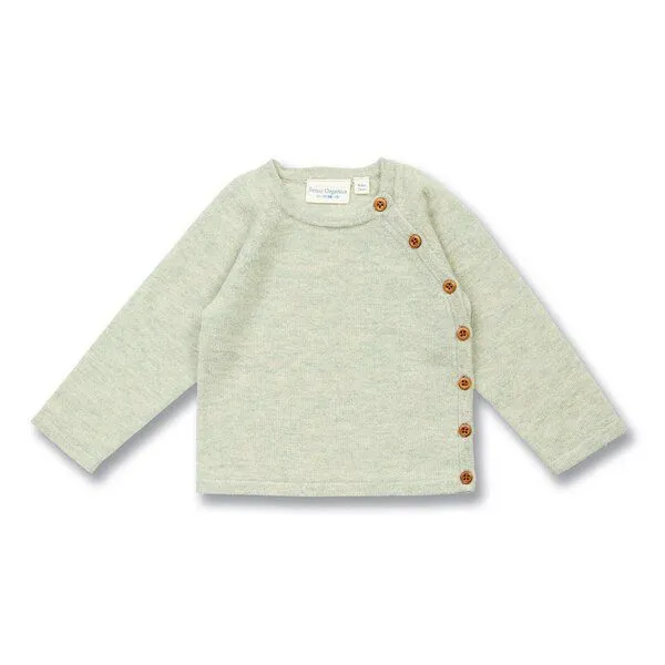 Sense Organics Sense Organics Wickeljacke aus Merinowolle, Modell P. PICASSO, Lindgrün melange, – Produktbild 1 von 4
