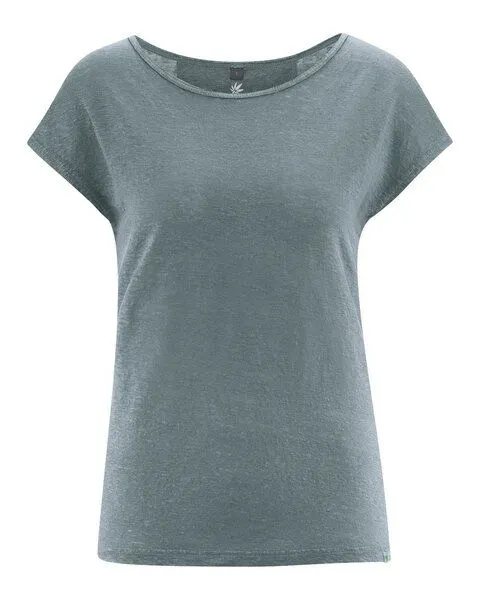 HempAge HempAge Damen 100% Hanf T-Shirt, Titan(grau), – Produktbild 2 von 4