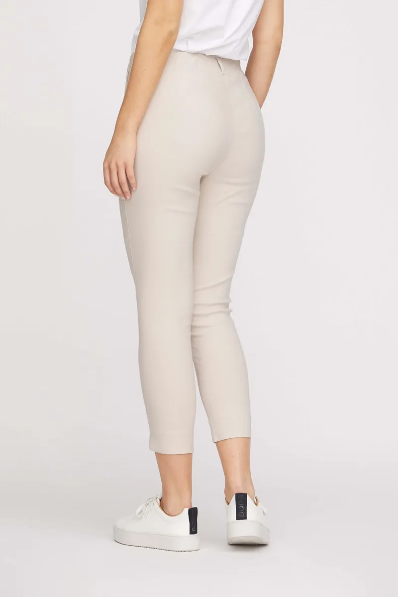 LAURIE LAURIE Damen vegan Slim Crop Pants Elizabeth Grey Sand, Beige, – Produktbild 2 von 2