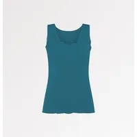 CASAGiN CASAGiN Gerafftes Tanktop mit weiten Schultern aus TENCEL, Blaugrün, – Produktbild 1 von 1