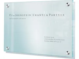 SignSystems SignSystems Wandschild DIN A3 "Cristallo" 42 x 29,7 cm, 4 Halter, Ø 18 mm – Produktbild 1 von 1