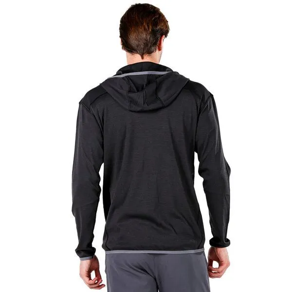 Woolona Woolona Hoodie - MAESTRO - 100% Merinowolle (Zip), Schwarz, – Produktbild 4 von 4